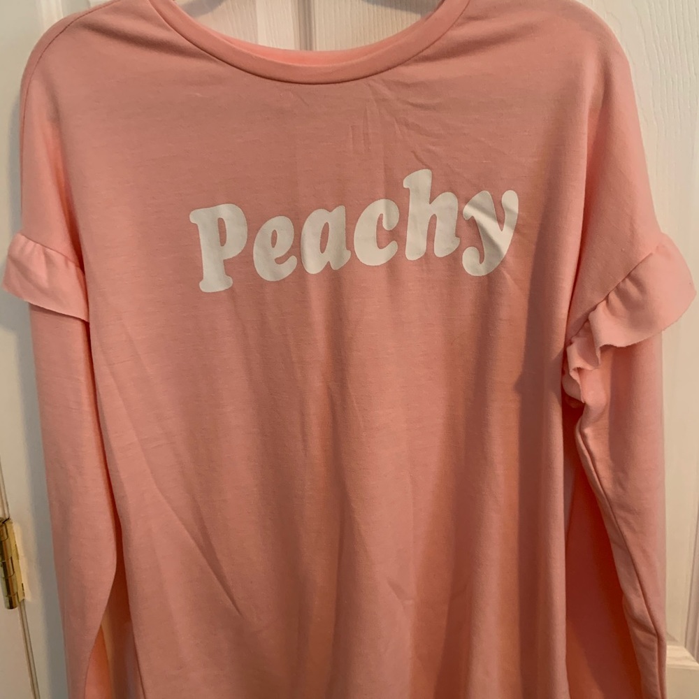 Long Sleeve T-Shirt Peach color